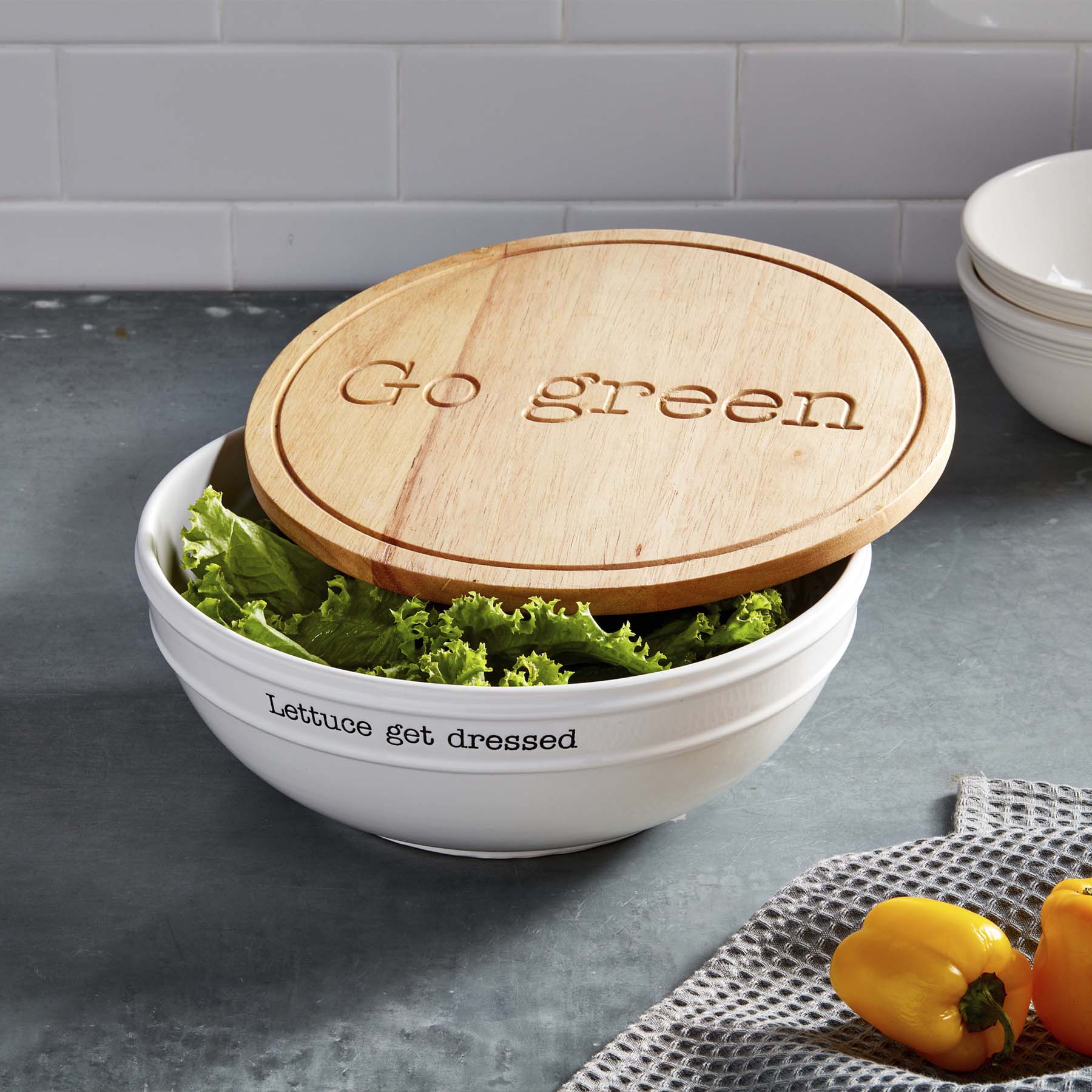 Salad Bowl & Lid Set