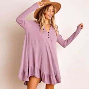 Long Sleeve Flowy Tunic Dress