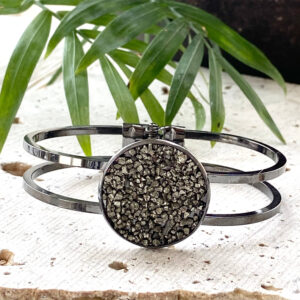 Pyrite cuff bracelet